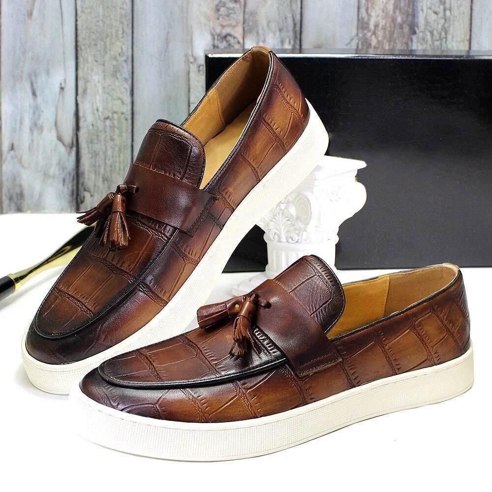 Loafer Men Shoes Cow Genuine Leather Daily Party Shoe Sneakers