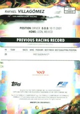 2024 Topps Finest #40 Rafael Villagomez F2 - Van Amersfoort Racing