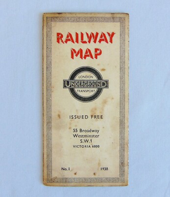 Original 1938 (Nr.1) London Underground Karte H.C. Beck