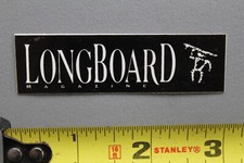 Longboard Magazine Black White Surfer Original V55A Vintage Surfing STICKER