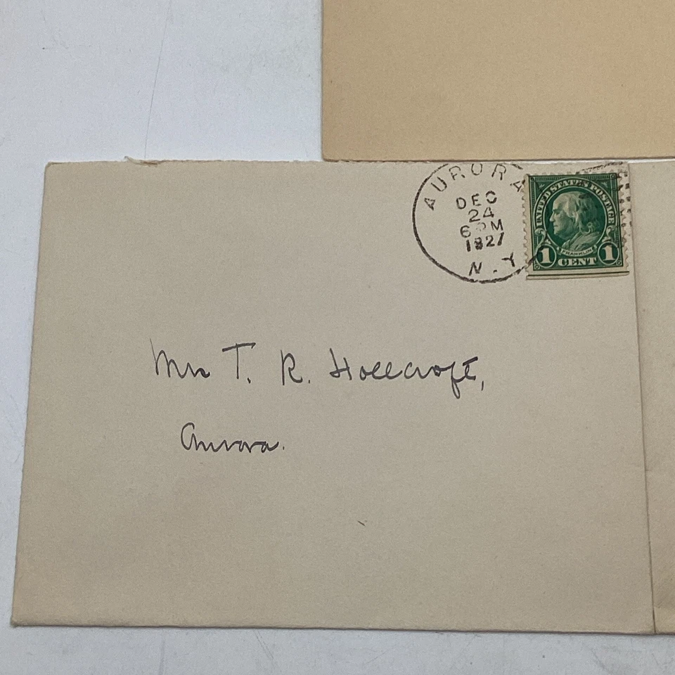 (3) US Postal 1927 W/ FDC Benjamin Franklin 1¢ Stamps New York - Image 4 of 4