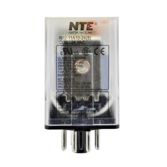 1pc NTE Electronics R02-11A10-24 DPDT 24VAC Coil Octal Relay | eBay