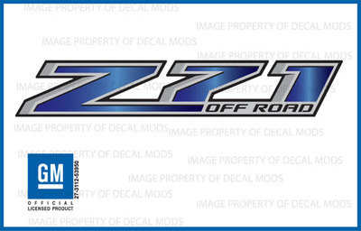 2x  Z71 Off Road Sierra Silverado 14 - 18 Decals Stickers Fade Sapphire GRSPHIRE