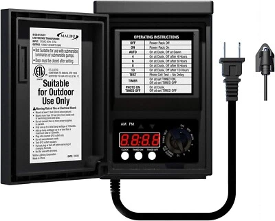 MALIBU 120 Watt Power Pack with Sensor and Weather Shield for Low Voltage