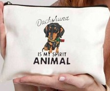 Dachshund Themed New Zip Cosmetic Bags. Choice of Designs