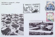 Postcard Vignola è tempo di Ciliegie Used 19189