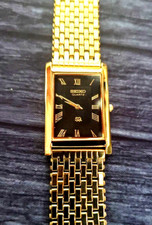 Vintage Tank Slim Black Dial Milanese band Mens Watch New Mvt  Batt  