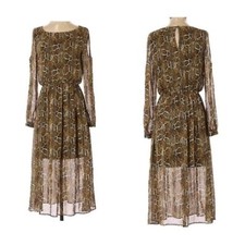 {MM COUTURE} Snakeskin Print Cold Shoulder Maxi Dress