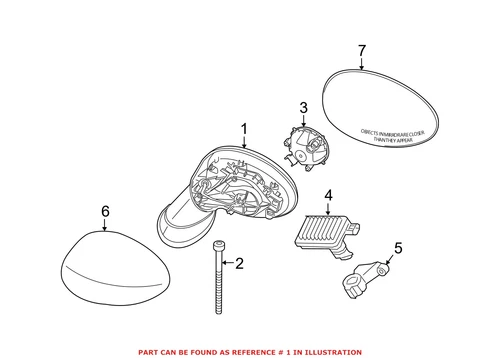 Genuine OEM Door Mirror Housing for Mini 51167401094