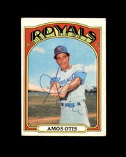Amos Otis Hand Signed 1972 Topps Kansas City Royals Autographed