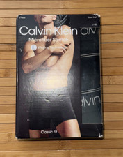 Calvin Klein Microfiber Stretch Lge Classic Fit Boxer Briefs New 3 Pack