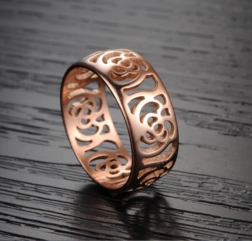 Dozen Roses Flower Ring Rose Gold Silver Band Size 5 - 10 Free Gift Box ...