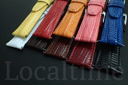 Premium Italian Tejus Lizard-Grain Calf Leather Watch Strap 12 - 24mm 10 Colours - Picture 11 of 29