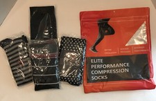 Elite Compression Socks for Women  Men 4 Pair Size L/XL Work Performance