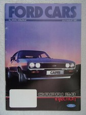 Ford Prospekt 1981 - Capri 2.8i, S, Calypso, Cameo, Fiesta, Escort, XR3, Cortina, Granada