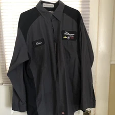 Vintage 90s Mechanic Auto Shop Shirt Mens XL-RG Long Sleeve Black/grey