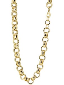 Mens boys 18K gold plated belcher chain 