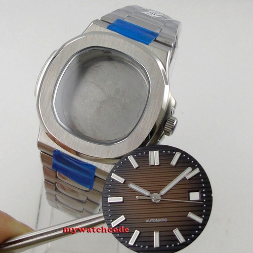 Estuche cuadrado de reloj de acero de 40 mm (estuche + pulsera + esfera) ajuste eta 2824 2836 8215 NH35 - Imagen 15 de 28