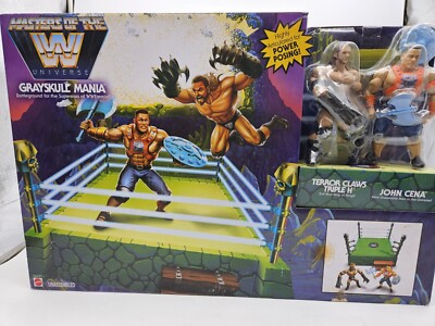 New Mattel Masters of the WWE Universe Grayskull Mania Bundle HHH Cena Toy