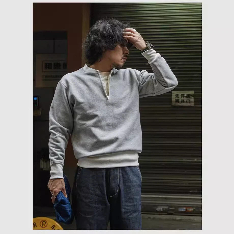 OFF WHITE Felpa con cappuccio uomo manica lunga stile americano retrò pullover zip primavera cotone moda