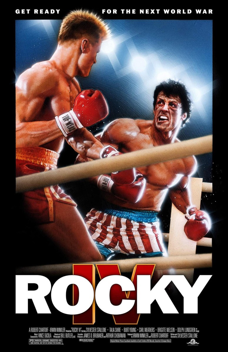 AA3622 Rocky IV Film By Sylvester Stallone 1985 Boxing Movie