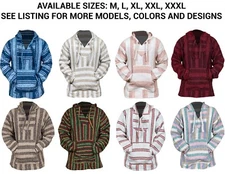 Mexican Poncho Baja Hoodie-Surfer DrugRug Jacket Unisex sz: M, L, XL, 2XL, 3XL