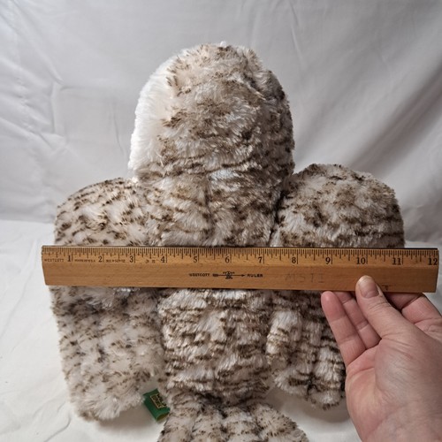 Wild Republic 12" Plush Snowy Owl Hedwig Animal White Brown Bird Soft 2014 Cute - Picture 18 of 19