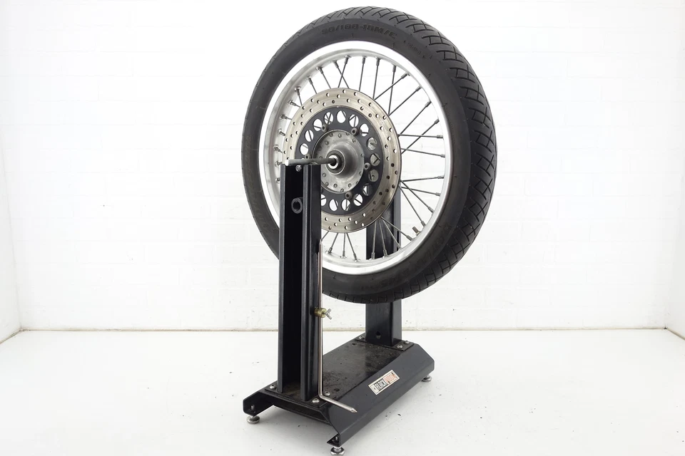 Rueda delantera 15-18 Yamaha Sr400 OEM radios de llanta recta buje freno rotor neumático Foto 2 de 4