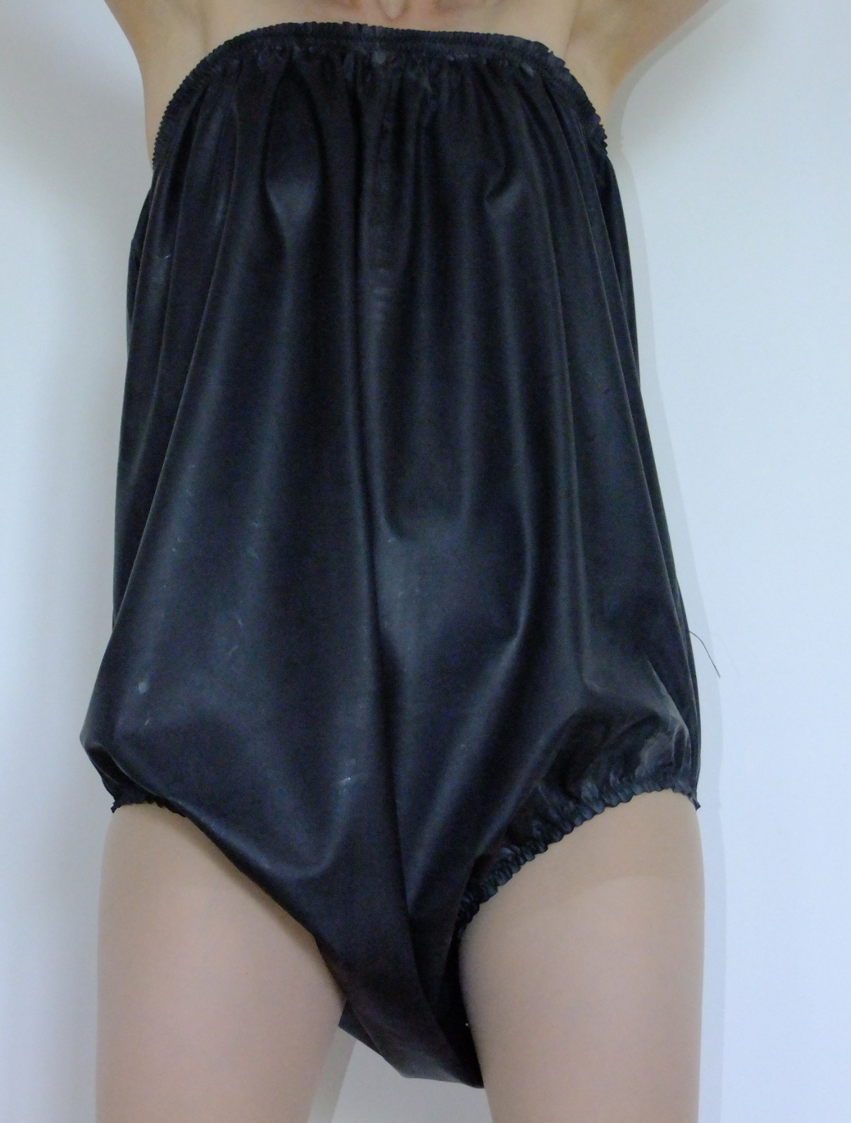Rubber Romper Play Suit High Side Latex Pants Knickers Underwear Briefs Panties-image