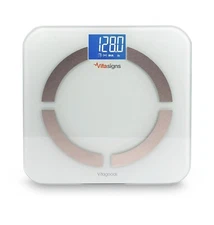 VitaGoods Smart Bluetooth Body Analyzer Scale, VS-3200-W White New VitaSigns