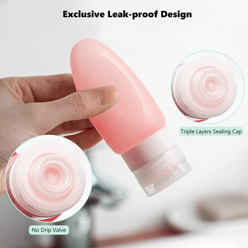 17 Pcs Silicone Travel Bottles for Toiletries, TSA Approved Travel Size Containe - Picture 2 of 12
