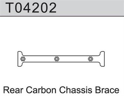 Absima Carbon Chassisversteifung hinten TM4V2 1:10 4WD Comp. Buggy / T0