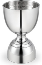 Stainless Steel Double Jigger - 2 Oz 1 Oz Shot Measure with inside Markings