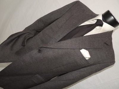 Canali Posh Gary's Company Men's  Black & Beige Thick jacket Coat Size 44 R