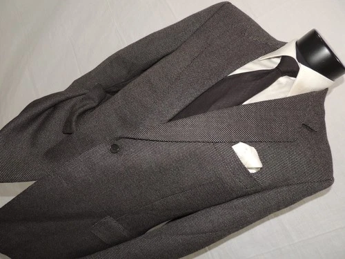 Canali Posh Gary's Company Men's  Black & Beige Thick jacket Coat Size 44 R - product listing photo