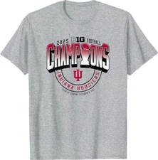 Indiana Hoosiers Big Ten Champs 2025 Football Locker Room T-Shirt