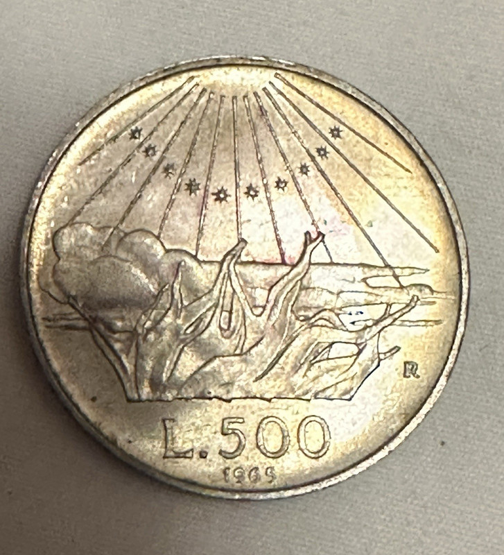 Italy 500 Lire 1969 Dante Alighieri Silver Coin 0.835 Fine KM#97