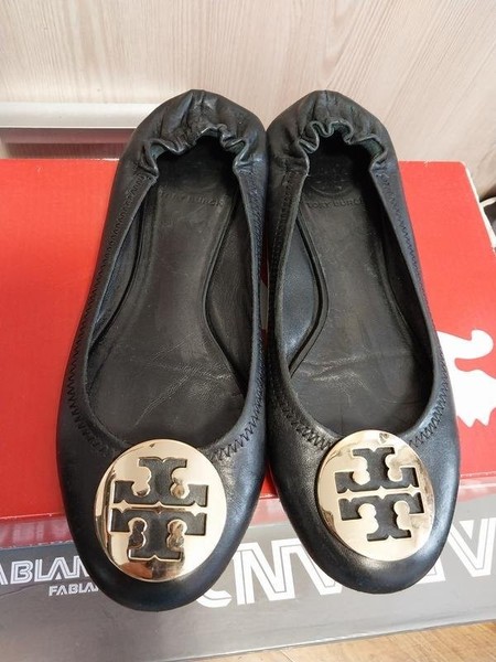 Women Tory Burch Heels Black Leather 37 #NZVV