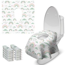 Blissful Diary 20 Pcs Toilet Seat Covers Disposable for 20Pack, Rainbow
