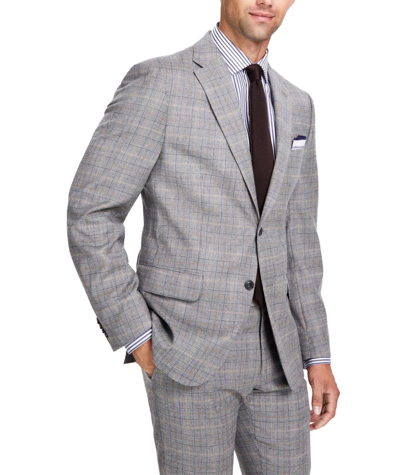 Tommy Hilfiger Modern Fit Stretch Glen Check Wool Jackets - Blazers Grey 38 37490₽