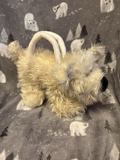 Cream Fluffy Dog Children’s Handbag Soft Toy Baum Trading 12” Plush Bag