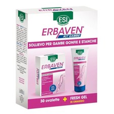 ESI Erbaven - Kit Gambe Gonfie Integratore 30 Ovalette Retard + Fresh Gel 100ml