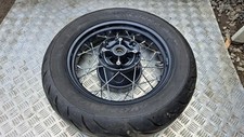Triumph Bonneville Bobber rear spoked wheel with tyre. Avon Cobra Tyre. 