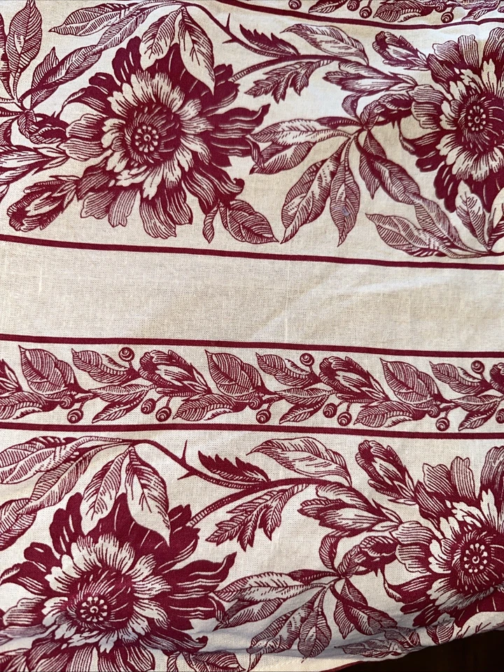 April Cornell Felicity Red Christmas Round Tablecloth 70” - Image 2 of 4