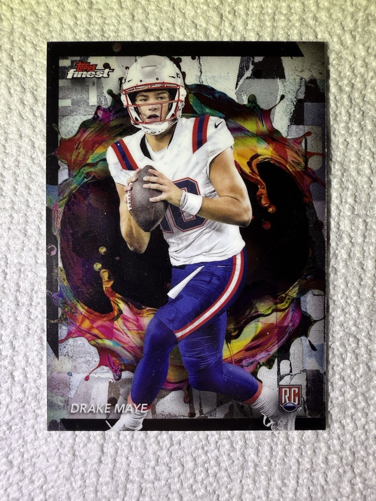 DRAKE MAYE Rare 2024 Topps Finest RC Rare Variation SSP Patriots #248