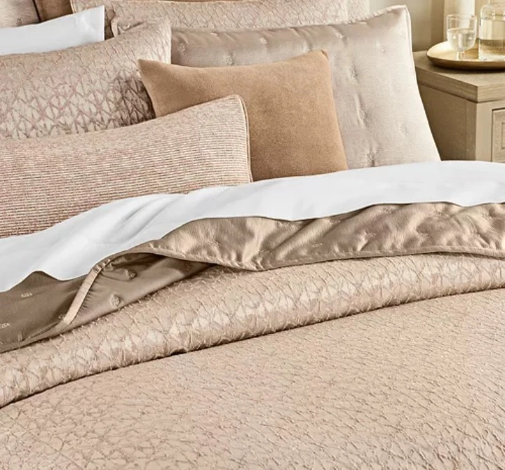 Hudson Park "Diamond Facets" 3 Pc QUEEN Duvet Set With Shams, Copper, NWOT - Image 2 of 4