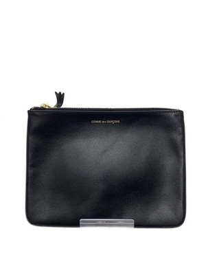 COMME des GARCONS Tasche Leder Schwarz Schwarz Reißverschluss Gold Uni