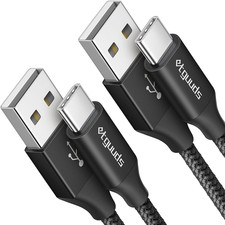 Long USB a to USB C Cable 10Ft, 2-Pack Fast Charging Type C Charger