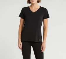 Calvin Klein Black V Neck Sleepwear Top L Excellent Condition