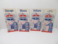Vintage 1950's Standard Oil Company Lot of 4 State Road Maps